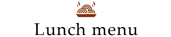Lunch menu