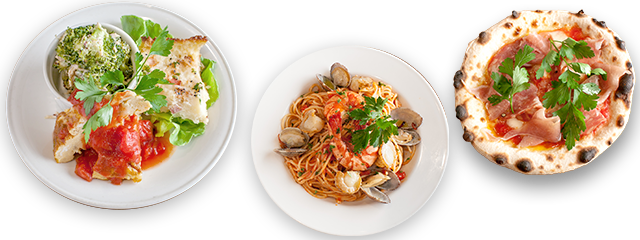 前菜ピッツァパスタ